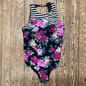 Torrid Black Floral One Piece Swimsuit
